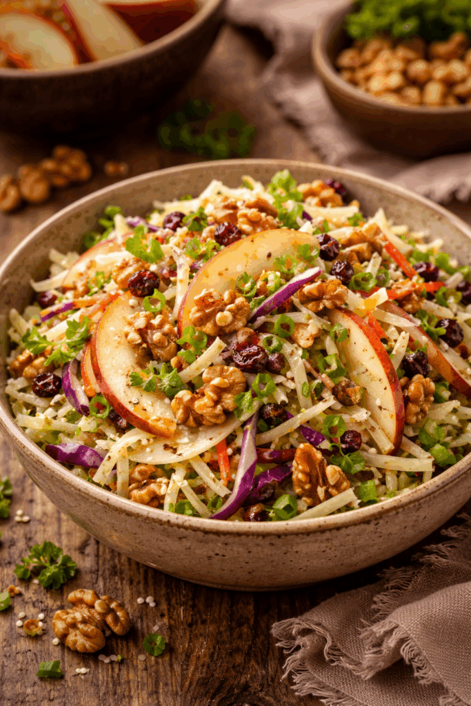 Apple Fennel Walnut Slaw