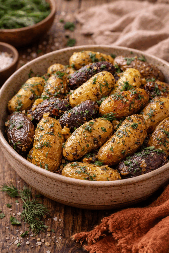 dill roasted fingerling potatoes