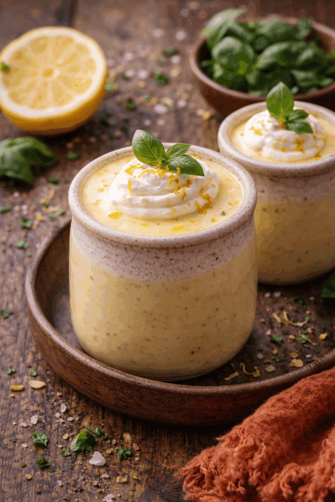 Lemon Basil Cream pots