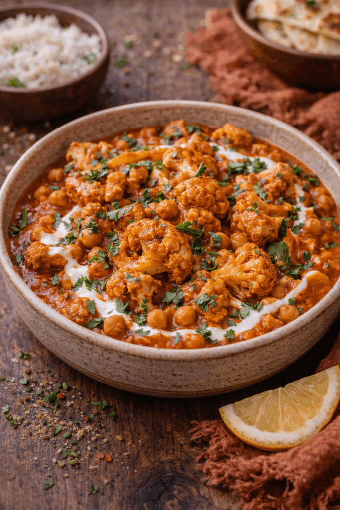 cauliflower chickpea tikka masala
