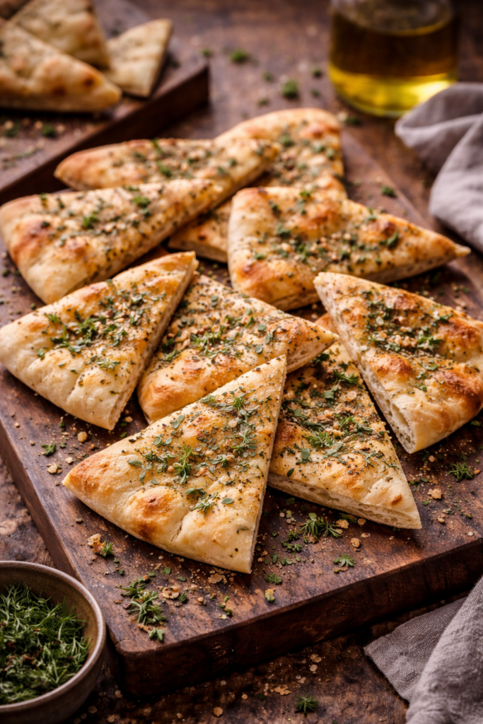 Olive Oil & Herb Pita Wedges