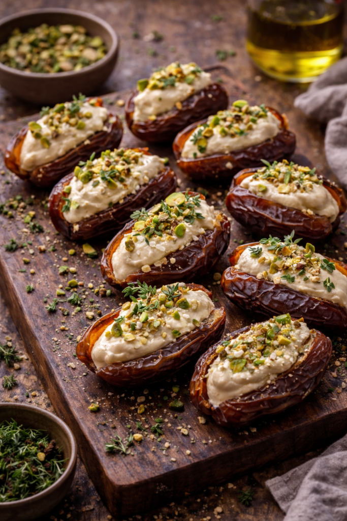 cashew cream stuffed dates