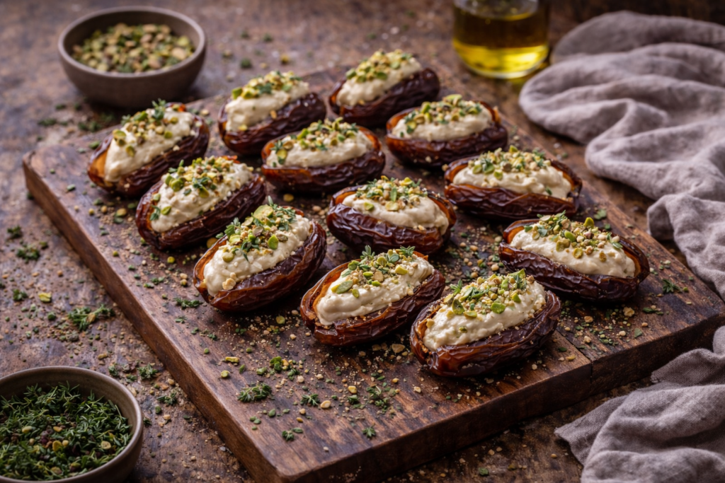 cashew cream stuffed dates