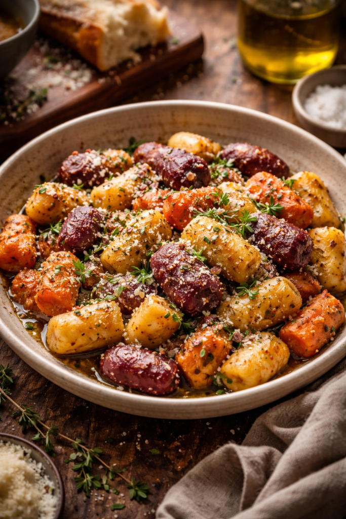 root vegetable gnocchi