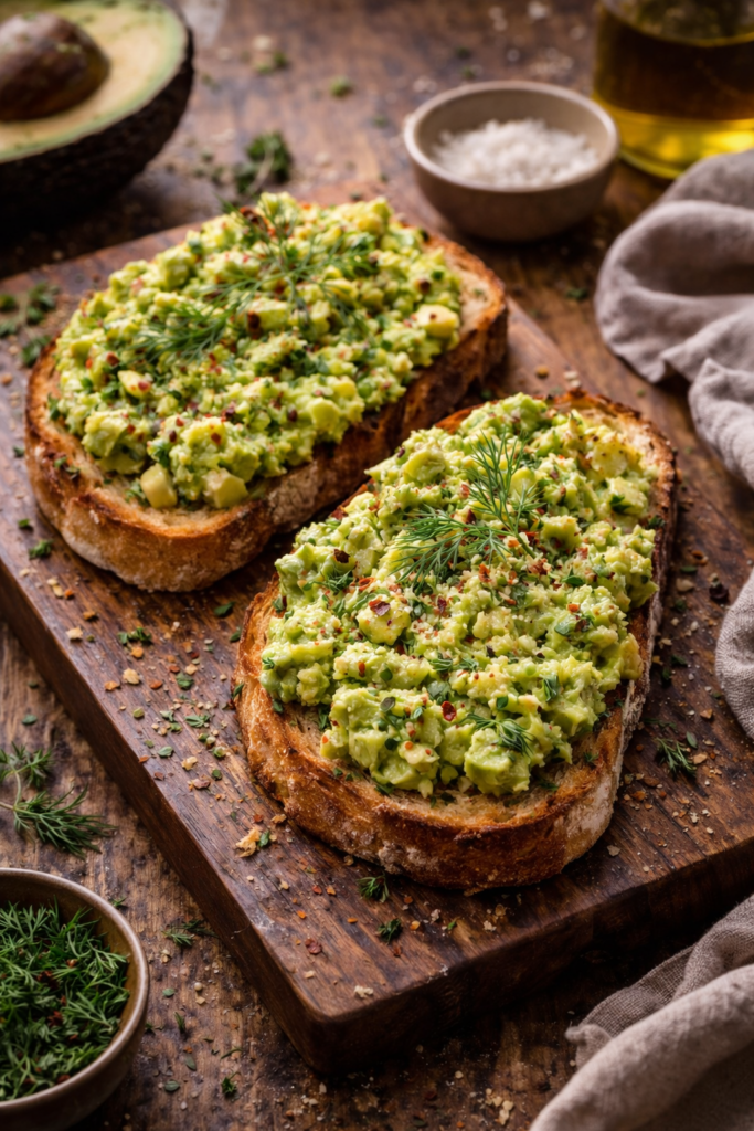 avocado dill toast
