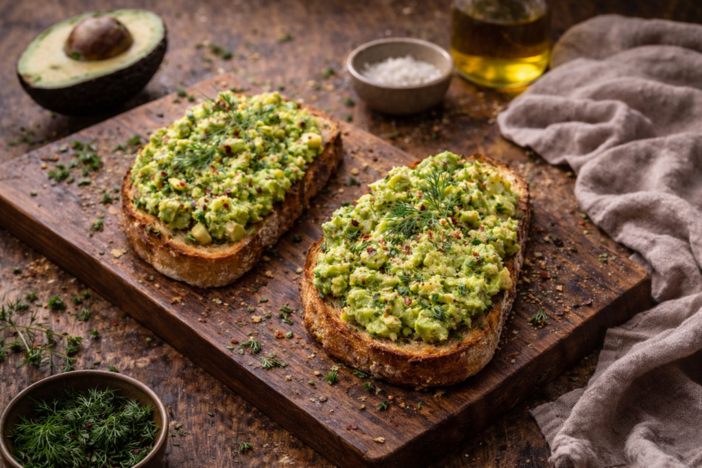 avocado dill toast