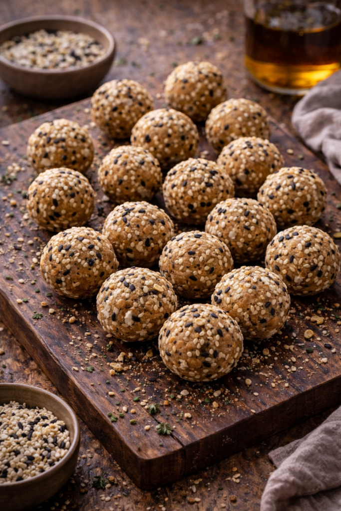 maple tahini protein bites