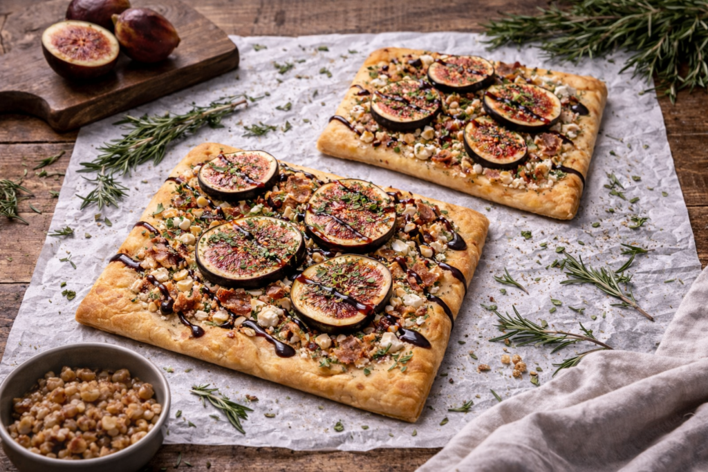 fig and rosemary flatbread