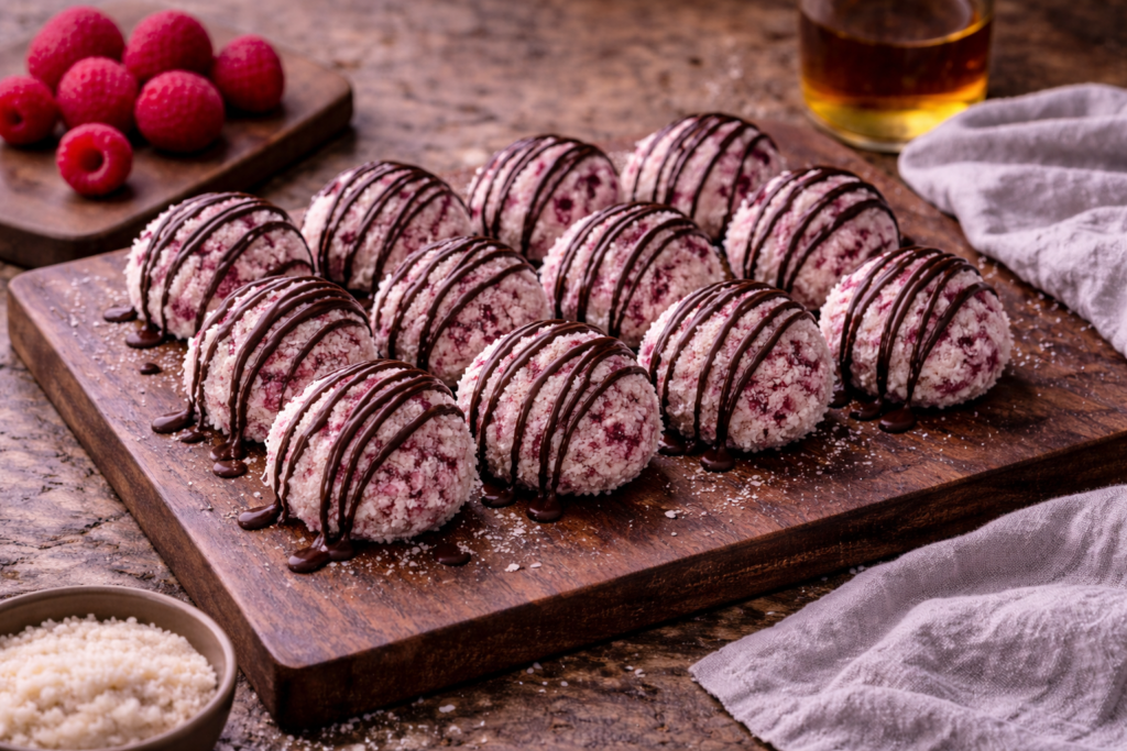 raspberry coconut joy bites