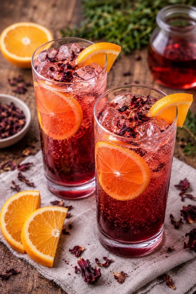 Sparkling Hibiscus Orange Tonic