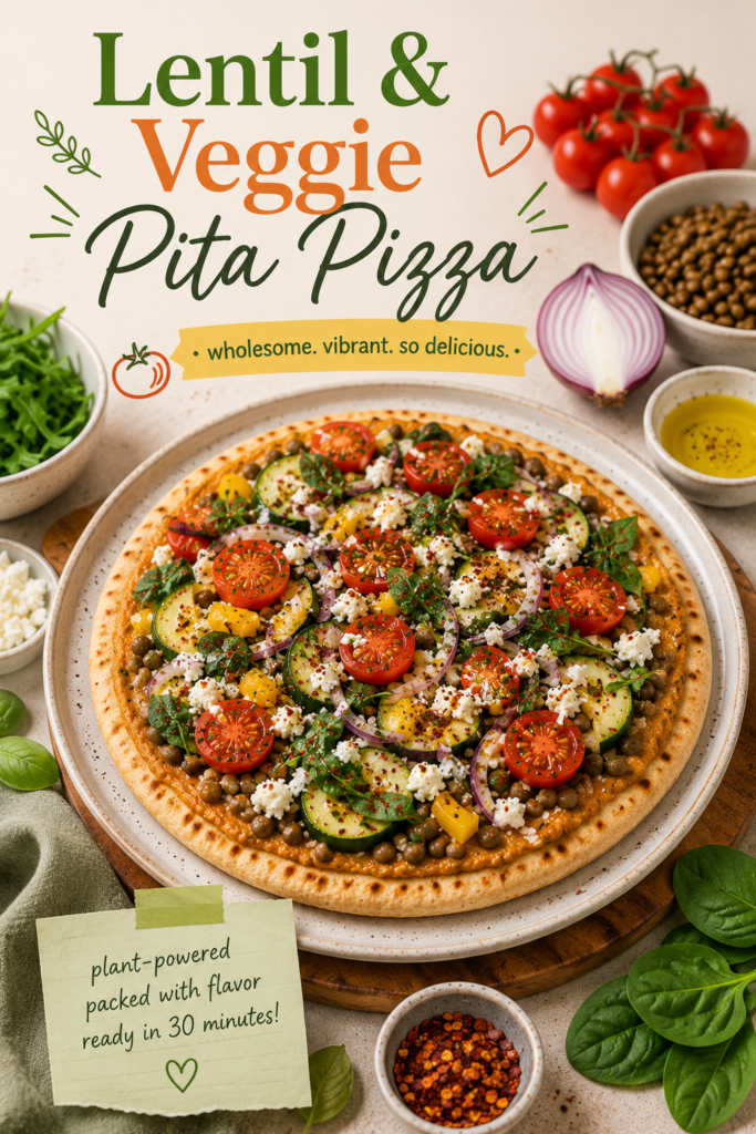 veggie pita pizza