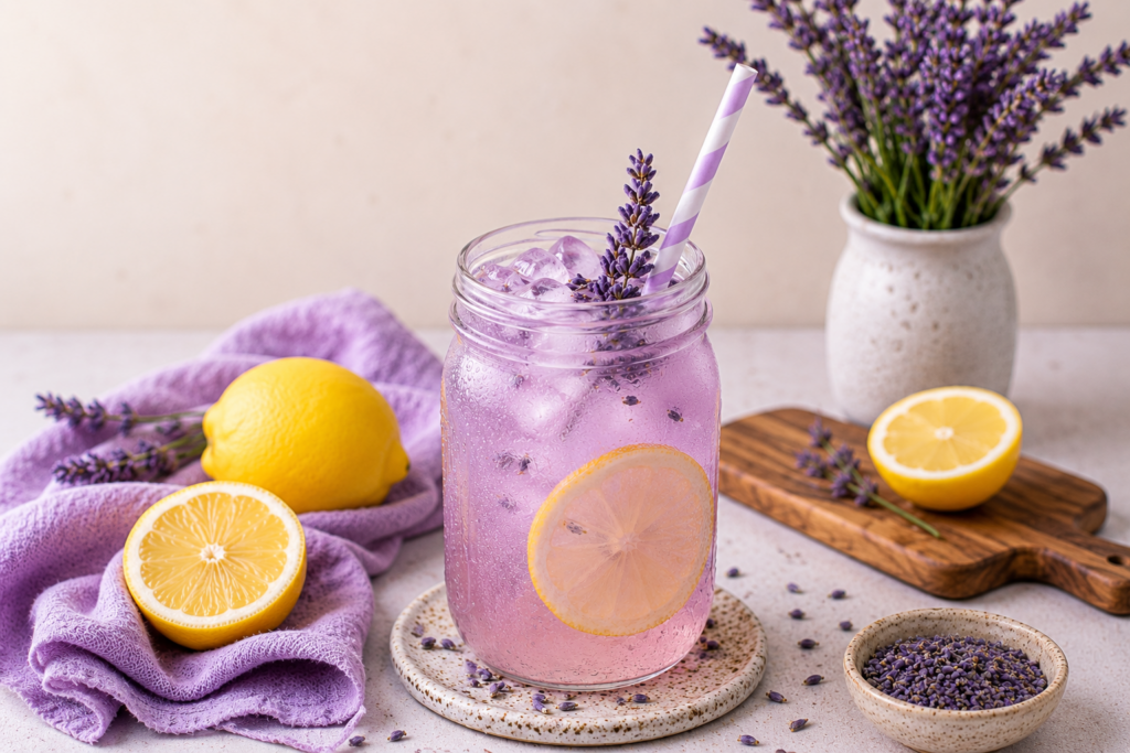 lavender lemon wellness drink