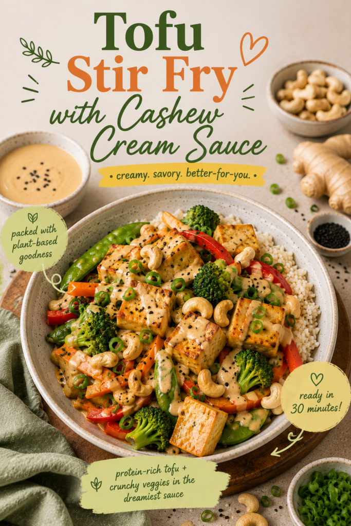 creamy cashew tofu