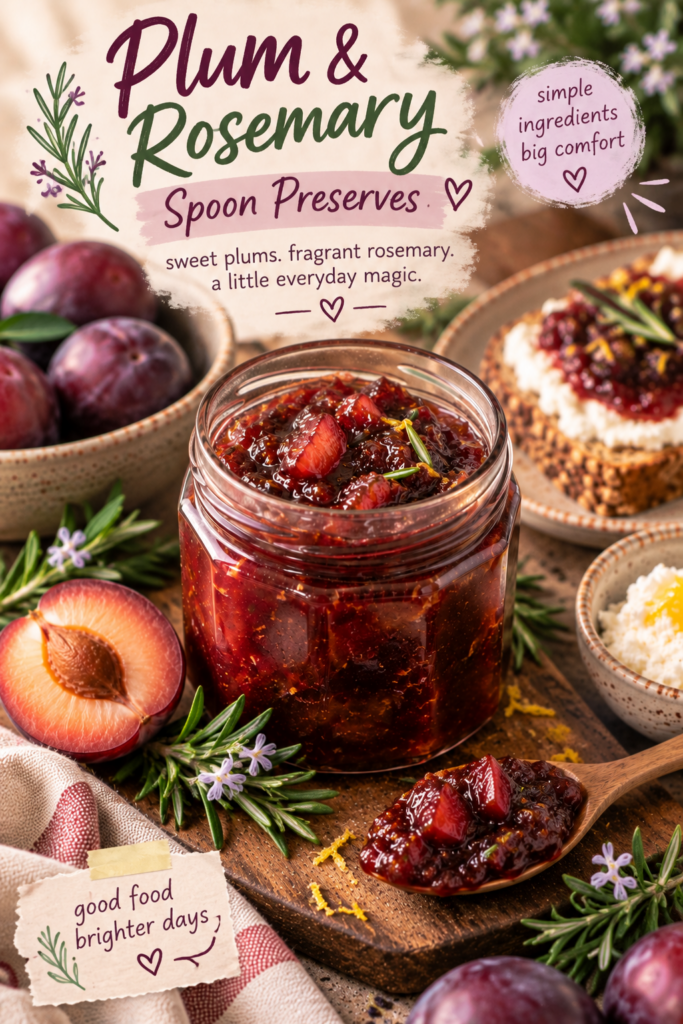 plum and rosemary preserves