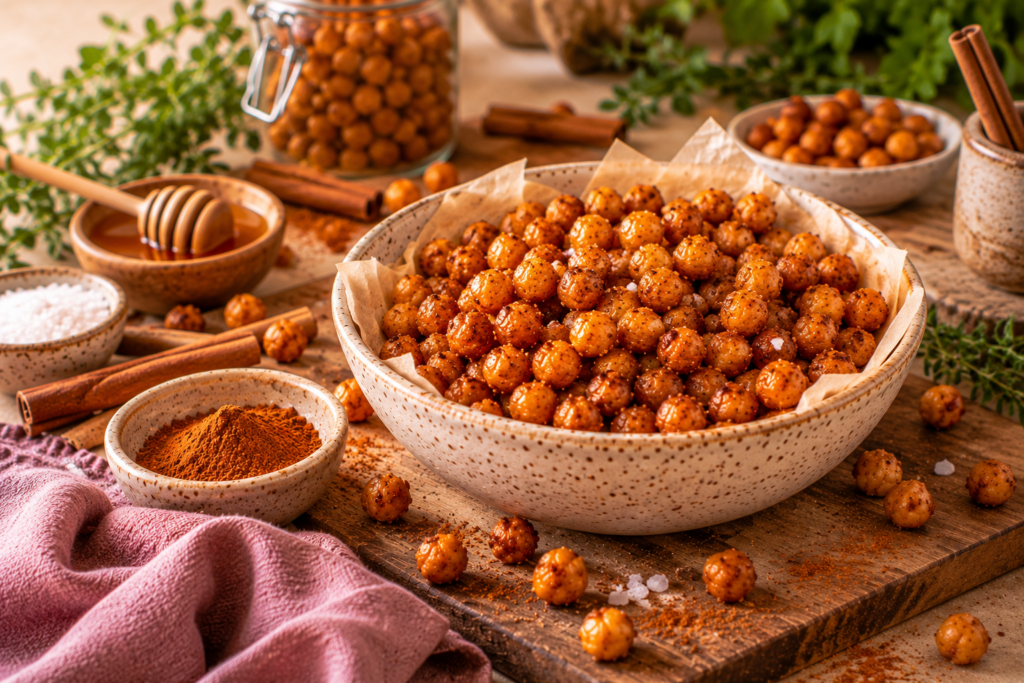 roasted cinnamon chickpeas