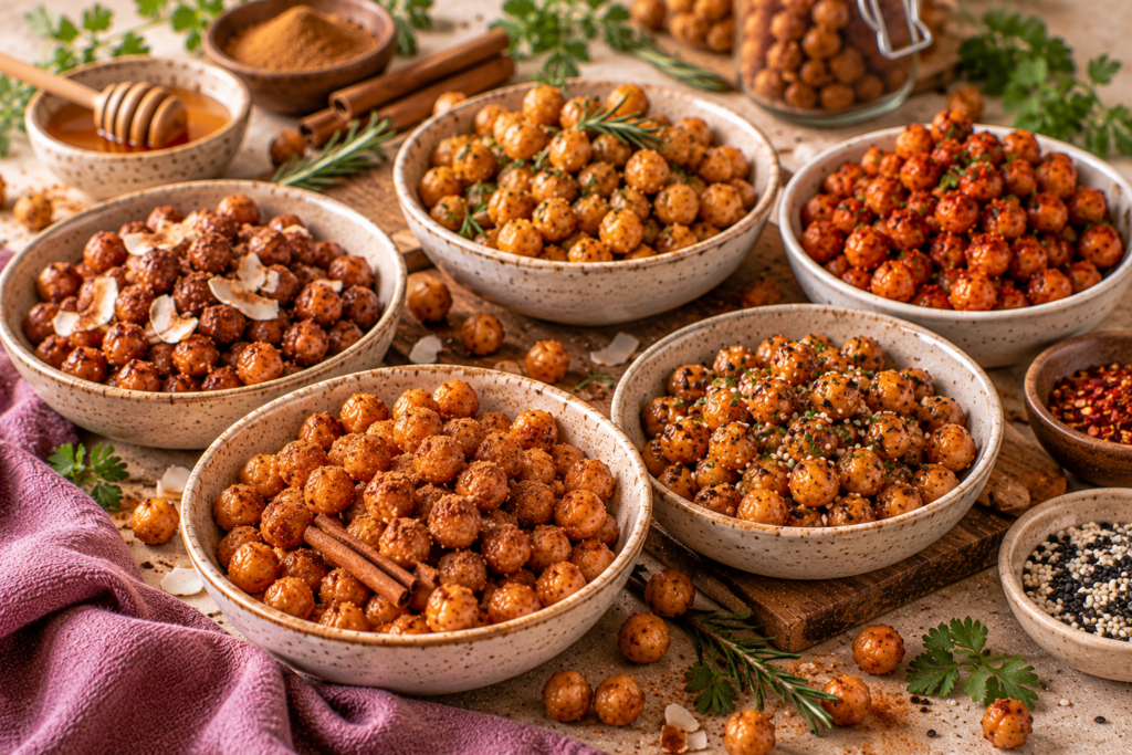 roasted cinnamon chickpeas