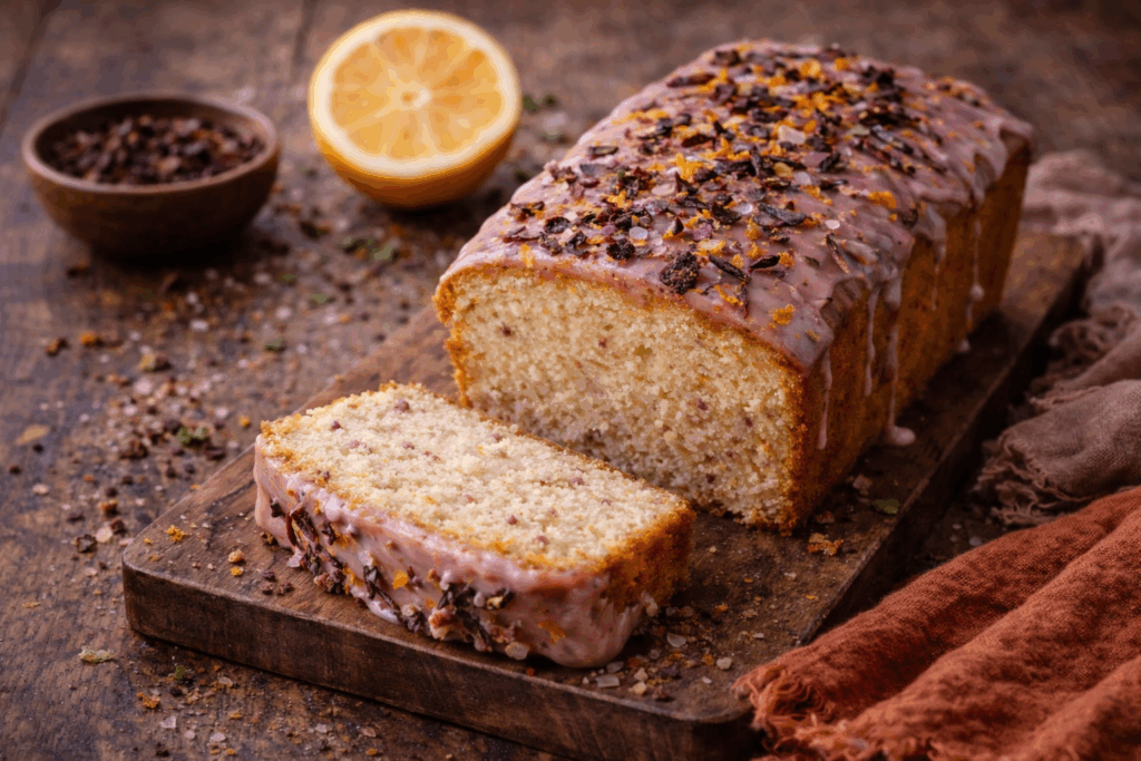 hibiscus and orange zest loaf