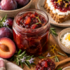 plum and rosemary preserves