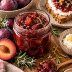 plum and rosemary preserves